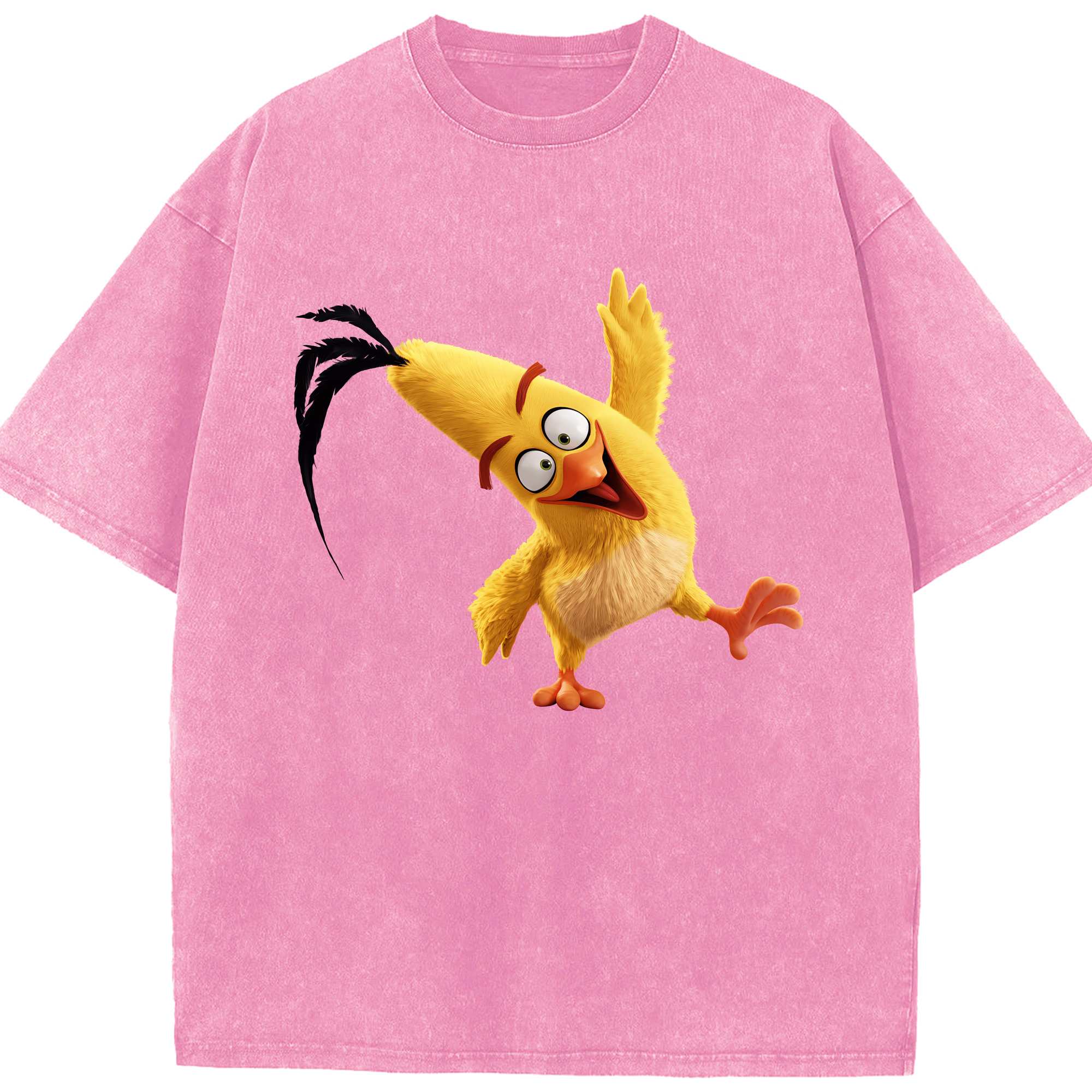 （画像用） Angry Birds アングリーバード 綿100% ヴィンテージ風 半袖Tシャツ（フロントプリント）